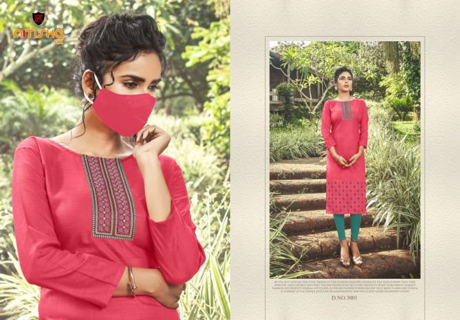 Nitisha Chingari 3 Heavy Soft Cotton Designer Kurti Collection at Wholesale Price